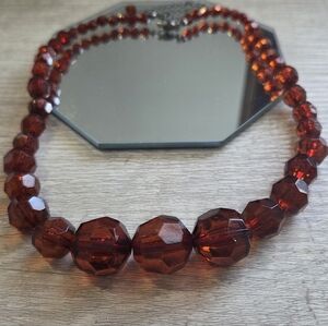 Cherry Amber Bakelite Vintage necklace